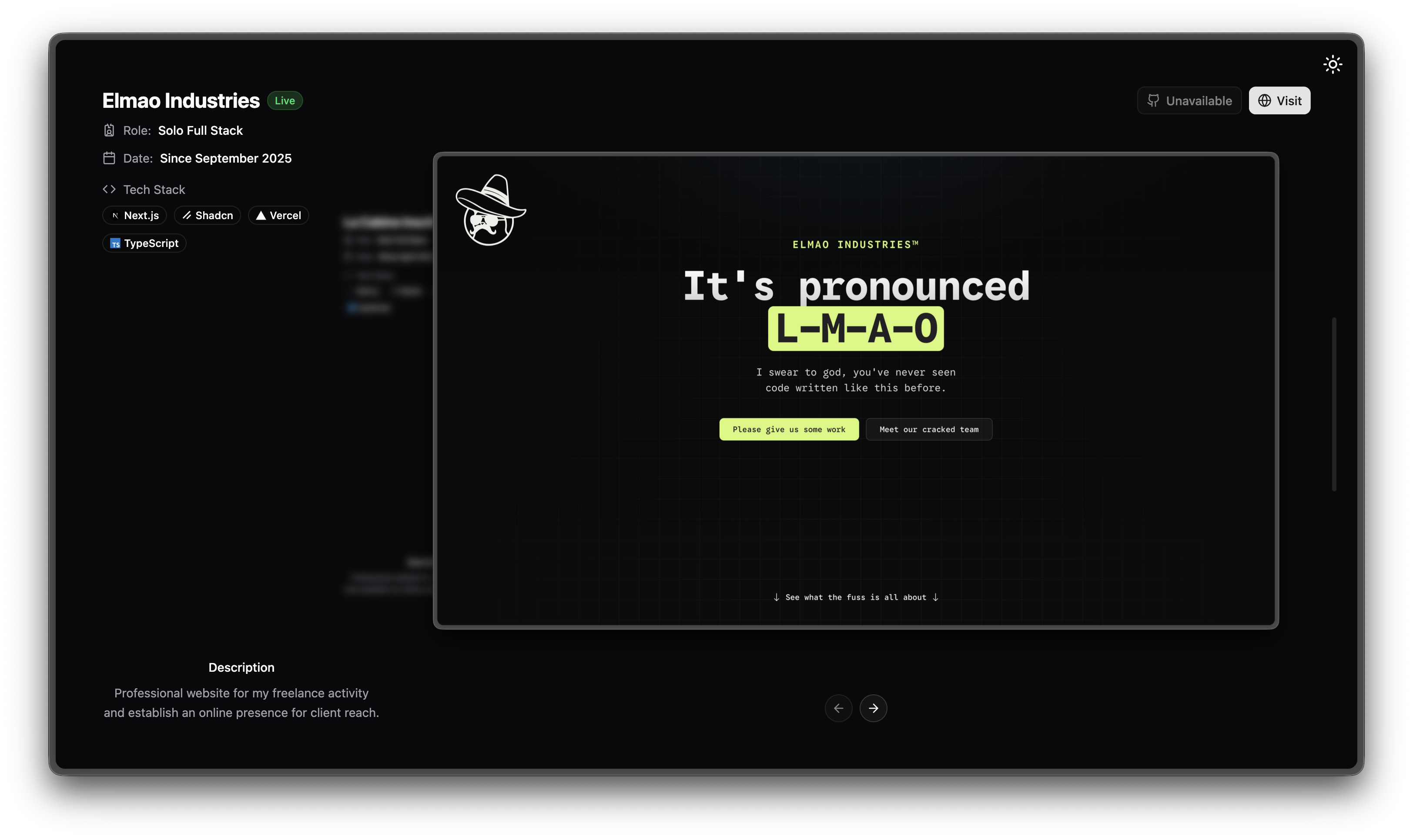 Portfolio screenshot 2
